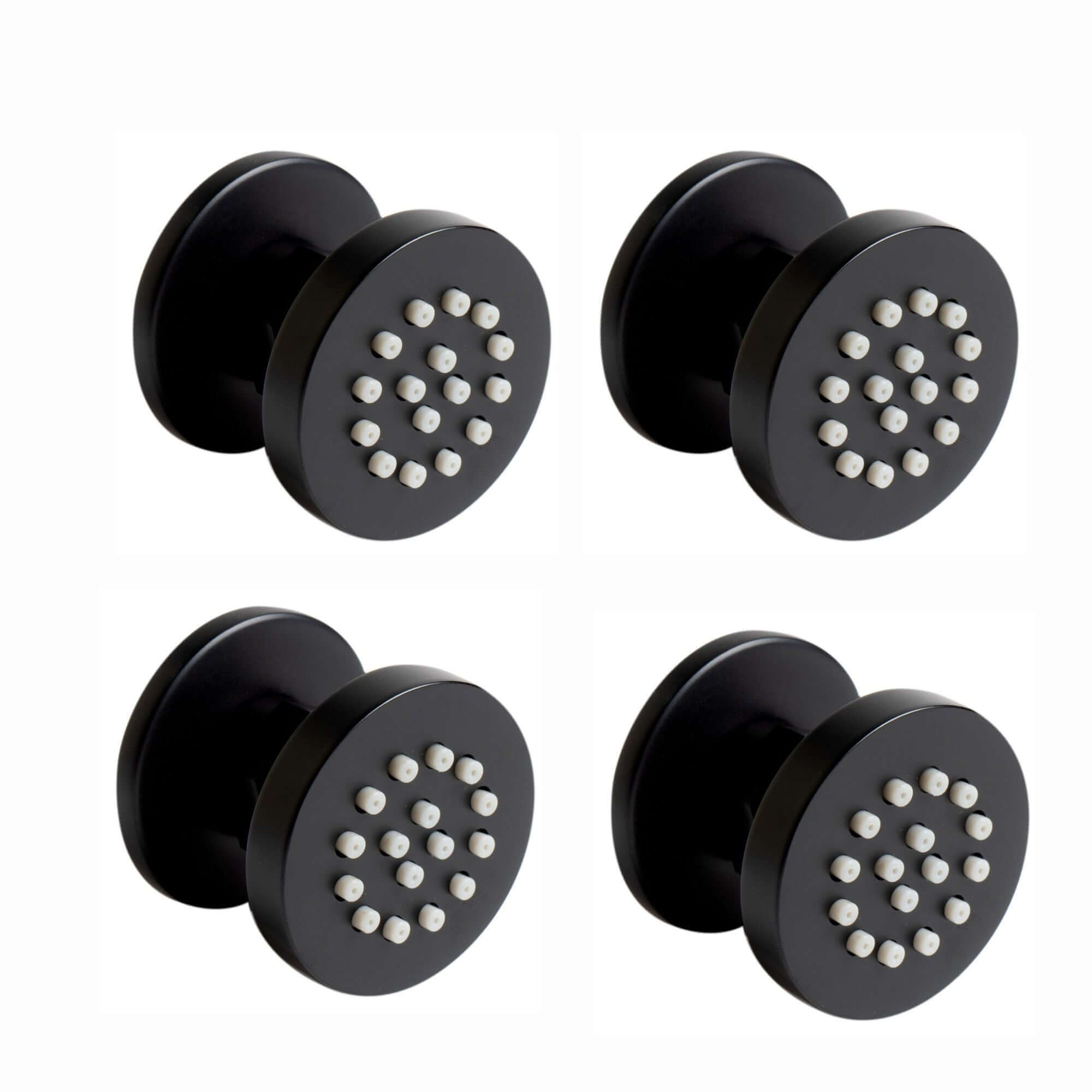 Buy 4 x round shower body jets - matt black Online UK | HOUSE OF ENKI